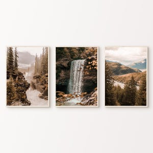 Forest Set of 3 Photography, Printable Autumn Landscape Set of 3 Prints, Fall Wall Decor, Mountain Wall Art, Farmhouse Decor