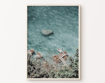 Amalfiküste Fotografie, Küsten Fotografie, Strand Poster, Positano Wandbild, Mediterrane Landschaft Fotografie, Poster zum ausdrucken