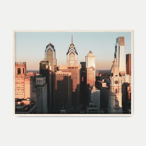 Sunset Philadelphia Skyline Printable Photography, Skyline Digital Print, Philadelphia Buildings Large Wall Art, Pennsylvania Poster