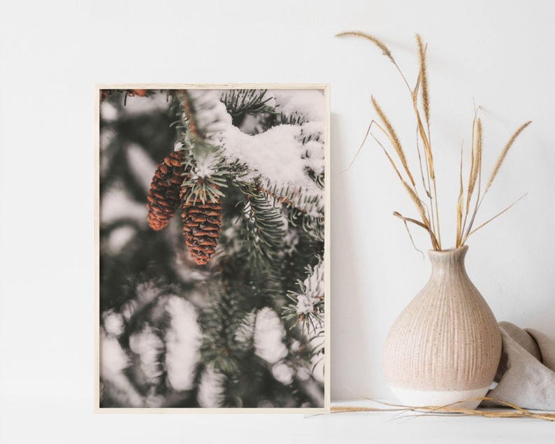 Winter Theme Prints Set of 3, Printable Nordic Wall Art, Snowy ...