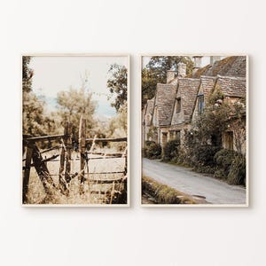 Printable French Country Set of 2 Prints, France Countryside 2 Pieces Large Wall Art, Rustic Farmhouse Decor, Provence Village Photography