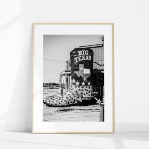 Printable Texas 2 Pieces Wall Art, Cowboy Set of 2 Prints, Black and White Texas Photography, Cowboy Boot Poster, Farmhouse Western Wall Art image 2