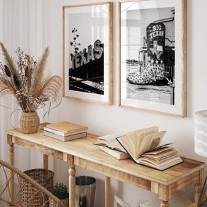 Printable Texas 2 Pieces Wall Art, Cowboy Set of 2 Prints, Black and White Texas Photography, Cowboy Boot Poster, Farmhouse Western Wall Art image 6