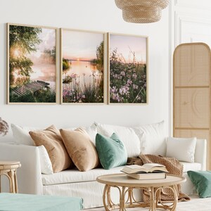 Nature Set of 3 Photography, Printable Wildflowers 3 Pieces Wall Art ...