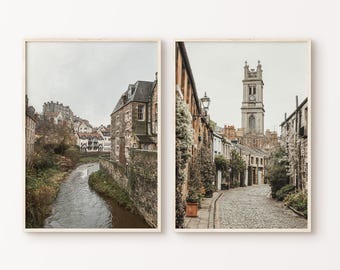 Edinburgh Printable 2 Pieces Wall Art, Scotland Digital Wall Set, Edinburgh Print, Cityscape Photography, Scotland City Set of 2 Photography