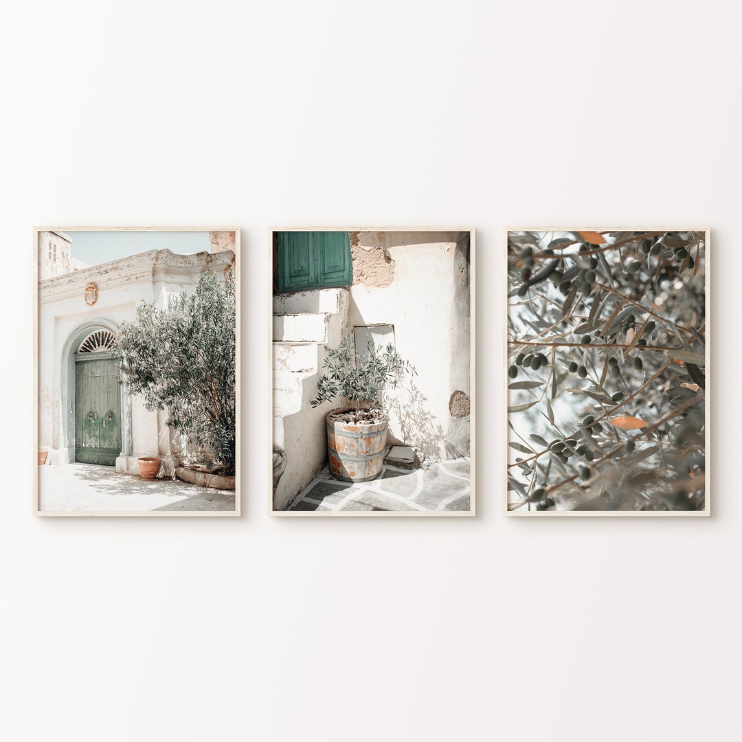 set of three mediterranean kitchen prints | framed... Printable Mediterranean 3 Pieces Wall Art, Set of 3 Italy Print ...