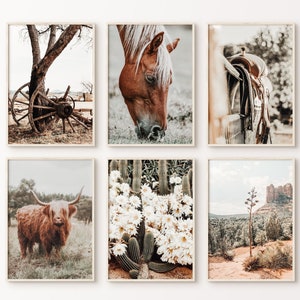 Printable Western 20 Prints, Boho Southwest Gallery Wall Art, Farmhouse ...