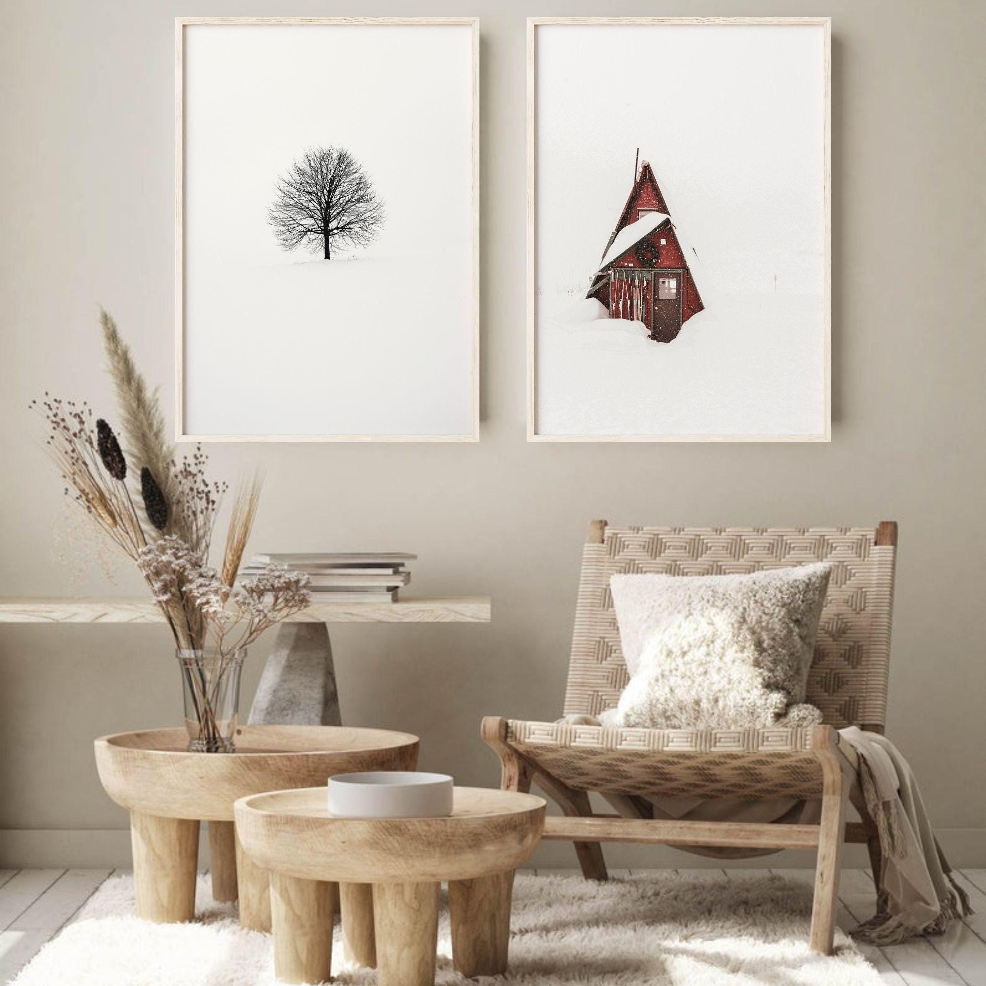 Snowy Forest Set of 2 Print, Printable Nordic Wall Art, Snowy Winter ...
