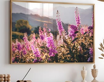 Printable Wildflowers Photography, Nature Landscape Large Wall Art, Nature Digital Print, Floral Wall Art, Instant Download