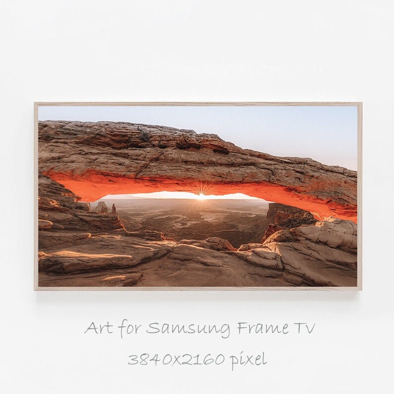 Mesa Arch Samsung Frame TV, Western 4K Frame TV Art, Utah National Park Digital Art for Tv, Canyonland 4K Art for TV
