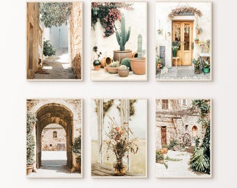 Italy Set of 6 Prints, Printable Italian Countryside Photography, Mediterranean 6 Pieces Wall Art, Italy Rustic Gallery Wall Set, Travel Art