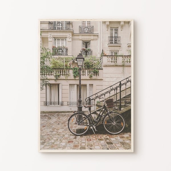 Printable Paris Photography, France Romantic Wall Art, Boho Neutral Paris Print, Paric City Large Wall Art, Europe Travel Poster