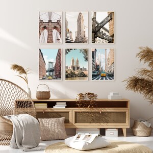 NYC Printable Gallery Wall Set, New York Set of 6 Photography, Nyc Digital Prints, Nyc 6 Pieces ...
