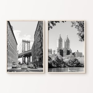 New York City Set of 2 Printable Photography, Black and White Central Park Digital Print, Nyc Prints, New York City Large Wall Art