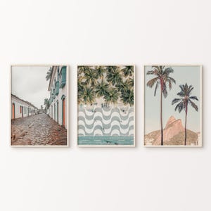 Printable Brazil Set of 3 Prints, Rio de Janeiro 3 Pieces Large Wall Art, Brazil Beach Photography, Brazil City Wall Set, Brazil Poster