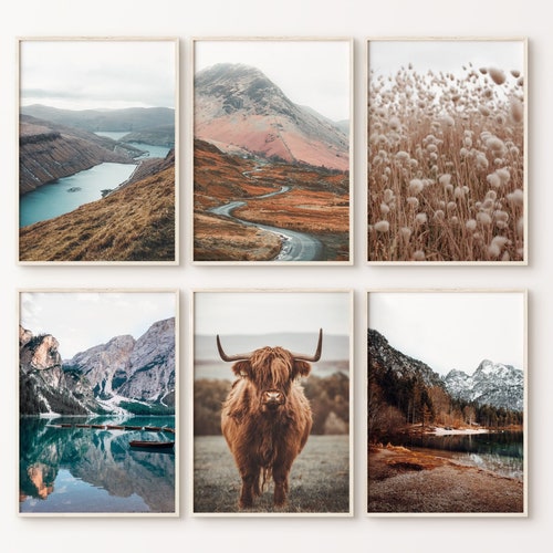 Nature Gallery Wall Set of 30 Prints Mountain Wall Art Etsy