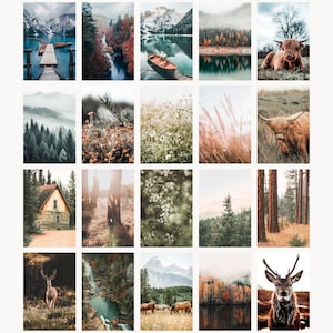 Nature Prints Bundle, Printable Farmhouse Gallery Wall Art, 100 Prints, Landscape Photography, Mountain Cottage Decor, Forest Nature Poster image 3