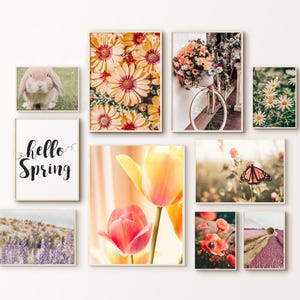 25 Prints, Printable Spring Wall Art, Spring Photography Bundle, Easter Home Decor, Floral Gallery Wall Set, Easter Prints Set, Flowers Art