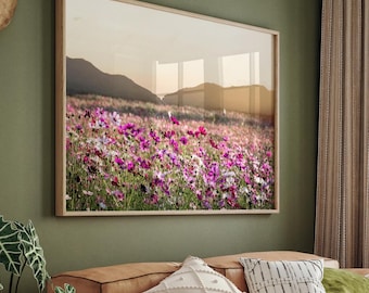 Printable Wildflowers Photography, Nature Landscape Large Wall Art, Nature Digital Print, Floral Wall Art, Instant Download