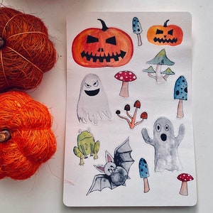 Planche de stickers halloween partie 1