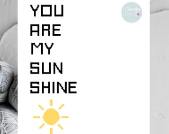 You Are My Sunshine Crochet Blanket Pattern | Baby Graphgan (PDF)