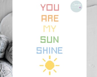 You Are My Sunshine Crochet Blanket Pattern | Rainbow Graphgan (PDF Pattern)