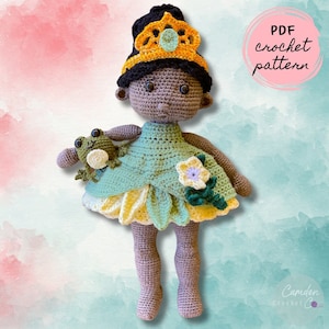 Tiana | Frog Princess Doll Crochet Pattern | Amigurumi | PDF Digital Pattern | English