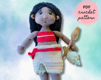 Island Princess Doll Crochet Pattern | Amigurumi | PDF Digital Pattern | English