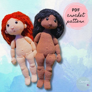 Basic Crochet Doll Pattern | No accessories or clothes included | Waldorf Inspired | Amigurumi | PDF digital pattern | English