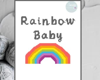 Rainbow Baby Blanket Crochet Pattern | Single Crochet Graphgan (Digital PDF File)