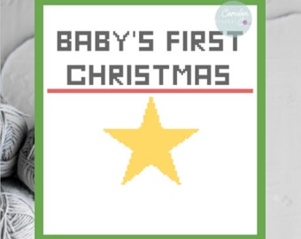 Baby's First Christmas Baby Blanket Crochet Pattern | Single Crochet Blanket w/ 3 Types of Patterns | Graphgan