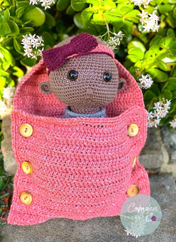 Baby Doll Crochet Pattern Cocoon Swaddle Wrap Baby Etsy