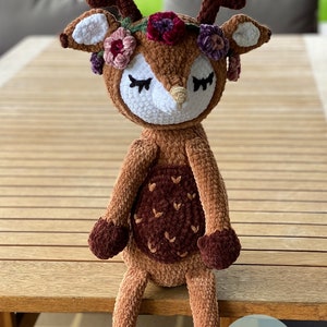 Dixie Deer Crochet Pattern Amigurumi Sweetheart Snuggle Buddy Series Digital File English image 7