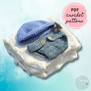 Newborn OR Baby Doll Accessory Set | 5 Pieces | Doll Clothes: Blanket, Beanie, Headband, Diaper, Pacifier  | PDF Digital Pattern | English