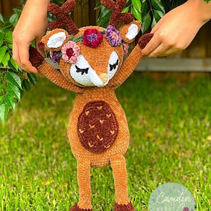 Dixie Deer Crochet Pattern Amigurumi Sweetheart Snuggle Buddy Series Digital File English image 3