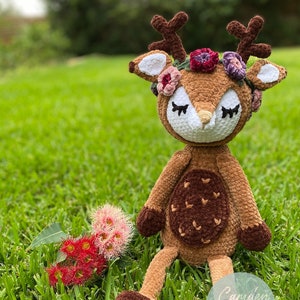 Dixie Deer Crochet Pattern Amigurumi Sweetheart Snuggle Buddy Series Digital File English image 6