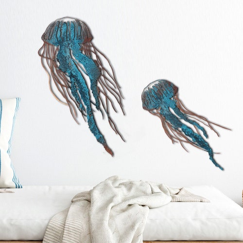 Jellyfish Wall Art. Copper Wall Decor. Home Decoration Copper. Etsy