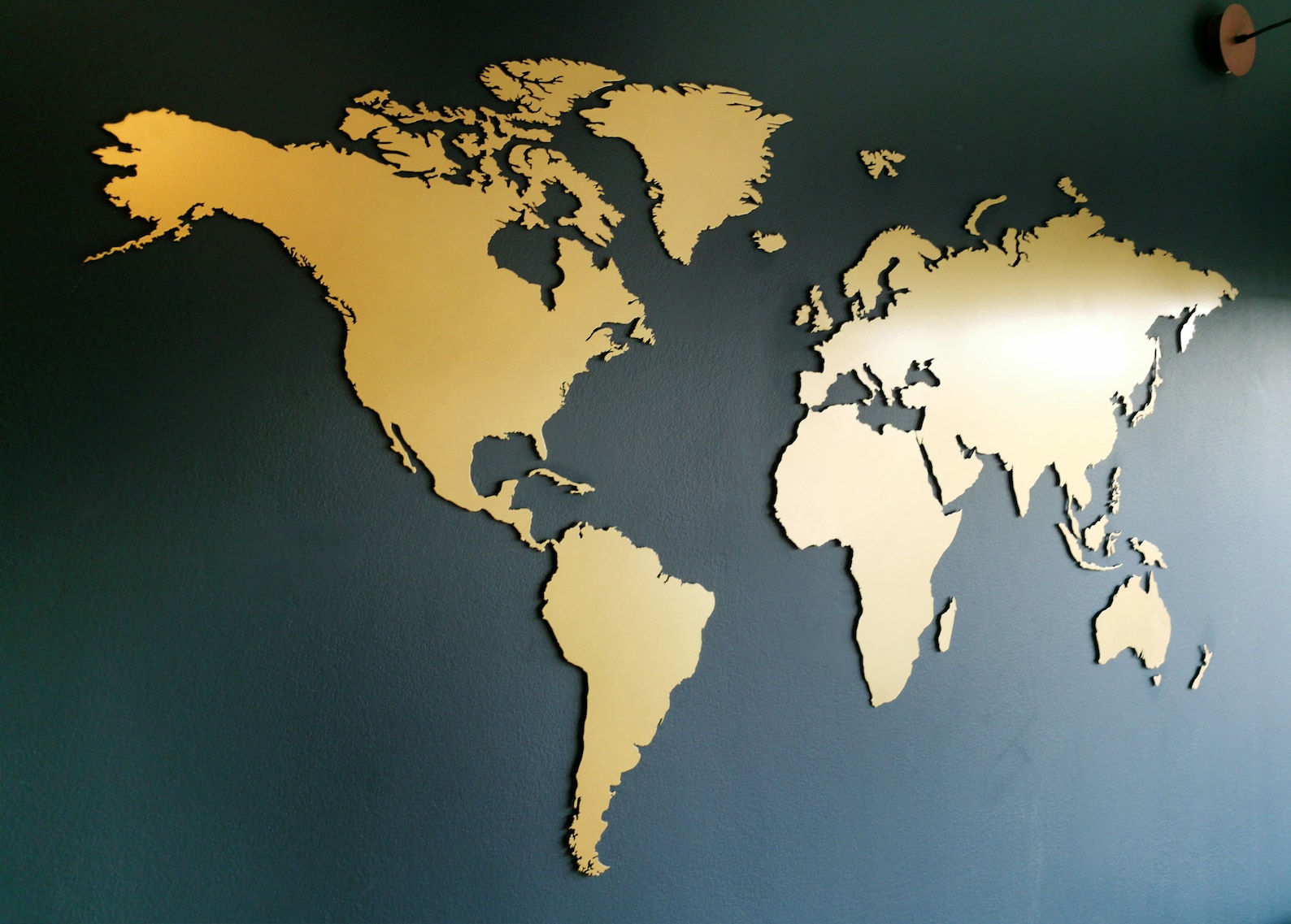 Art decor. Large metal world map. Detailed metal world map. Etsy