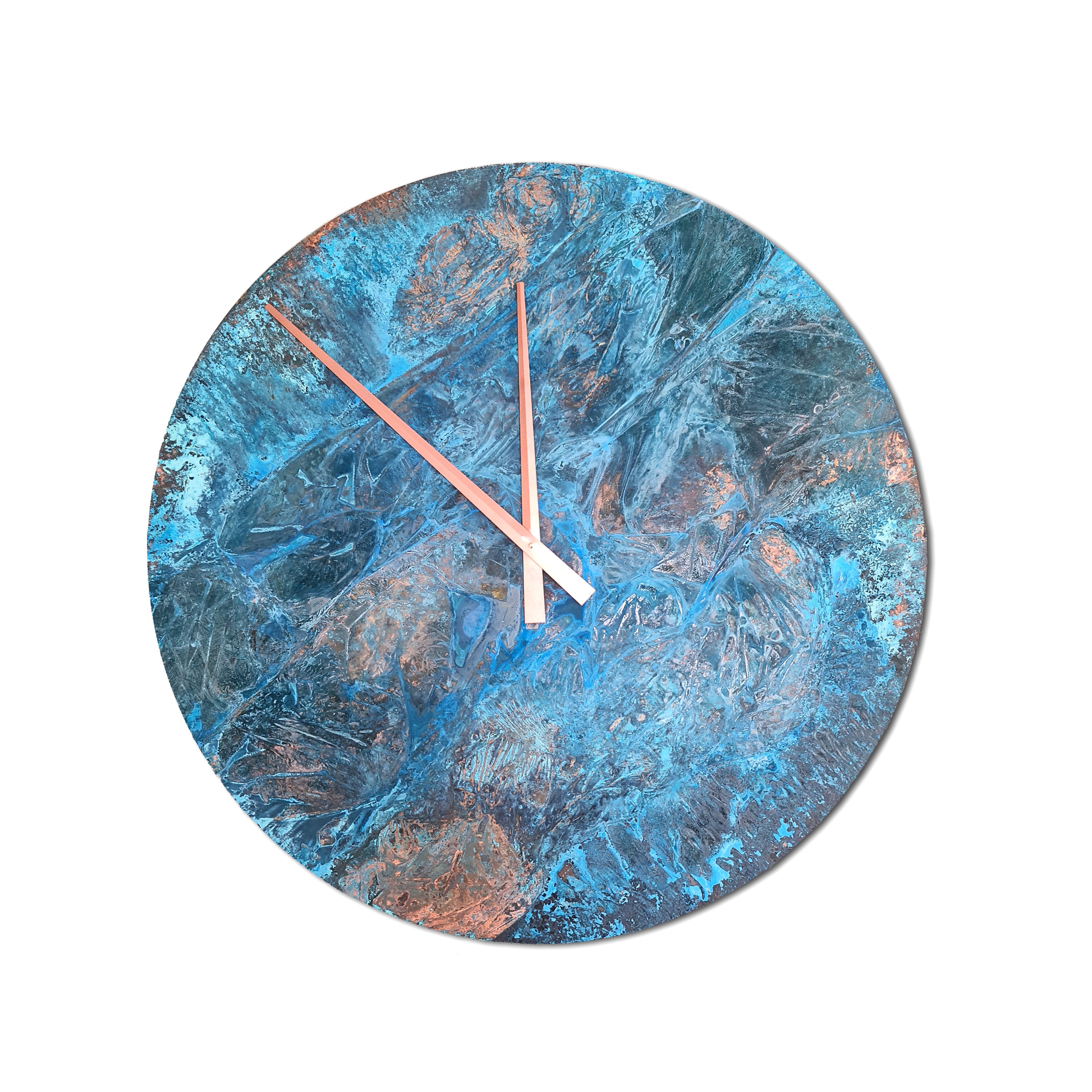 Wall Clock Extra Large. Copper Clock Round. Home Decor Copper. Etsy UK