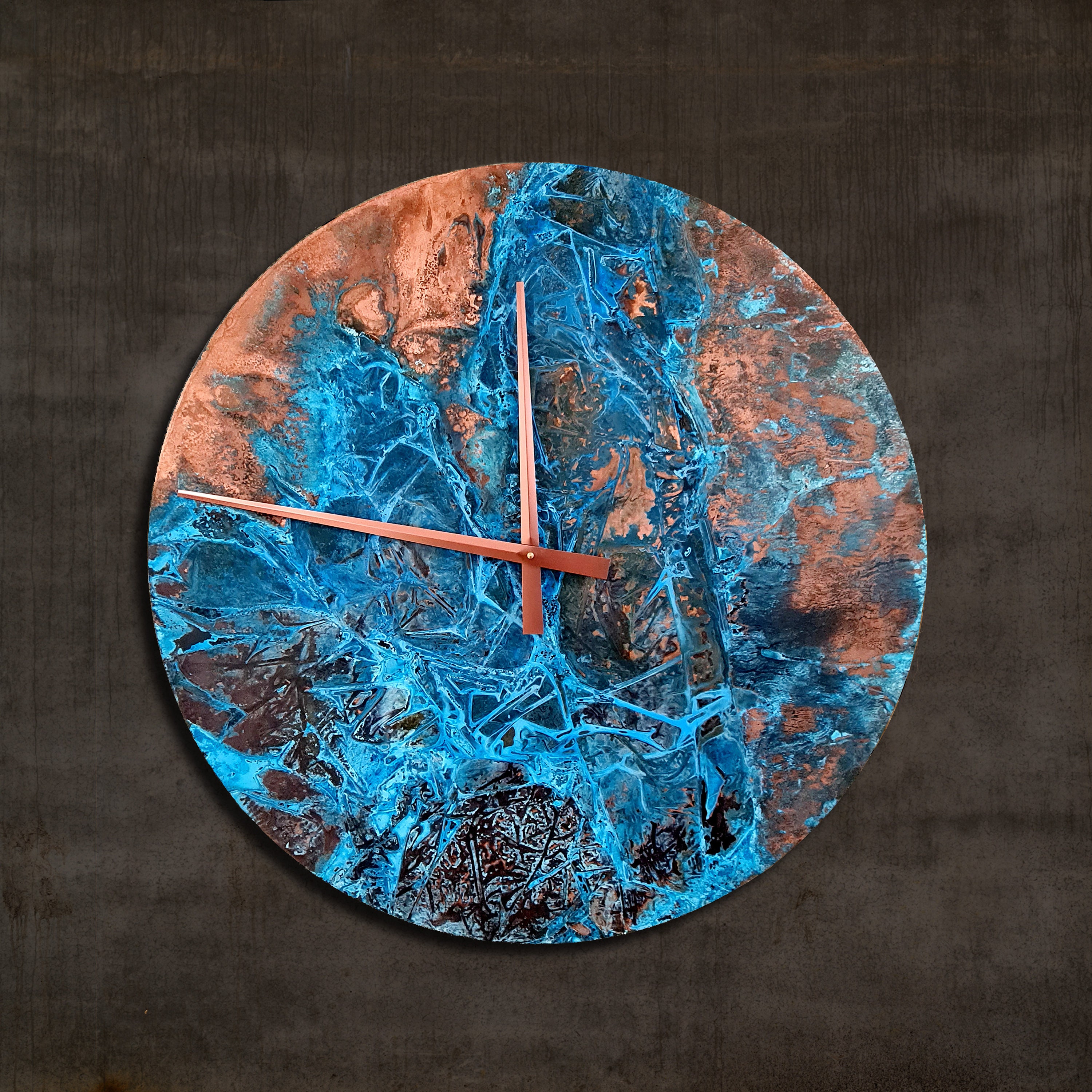 Home Décor Clocks Clock Handmade Copper Wall Clock Large Wall Clock Housewarming Gift