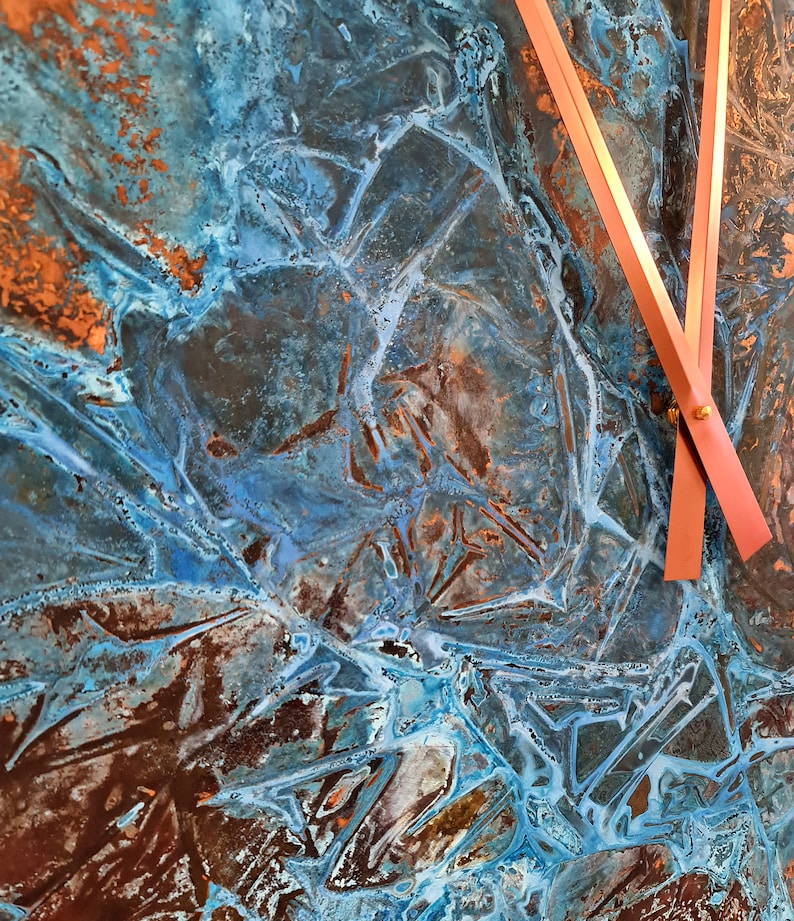 Extra Large Wall Clock 30 Inches. Round Copper Clock. Home Etsy