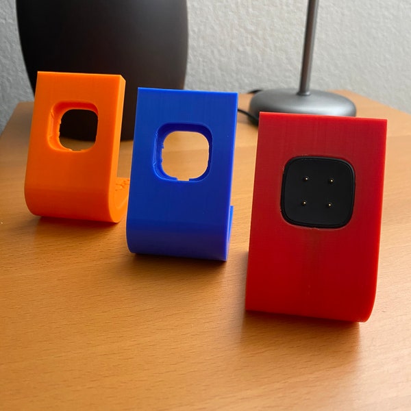 FitStand for FitBit Versa 3 and FitBit Sense: Charging/Docking Station/Stand for FitBit Versa 3 and Sense assorted colors - 3D Printed