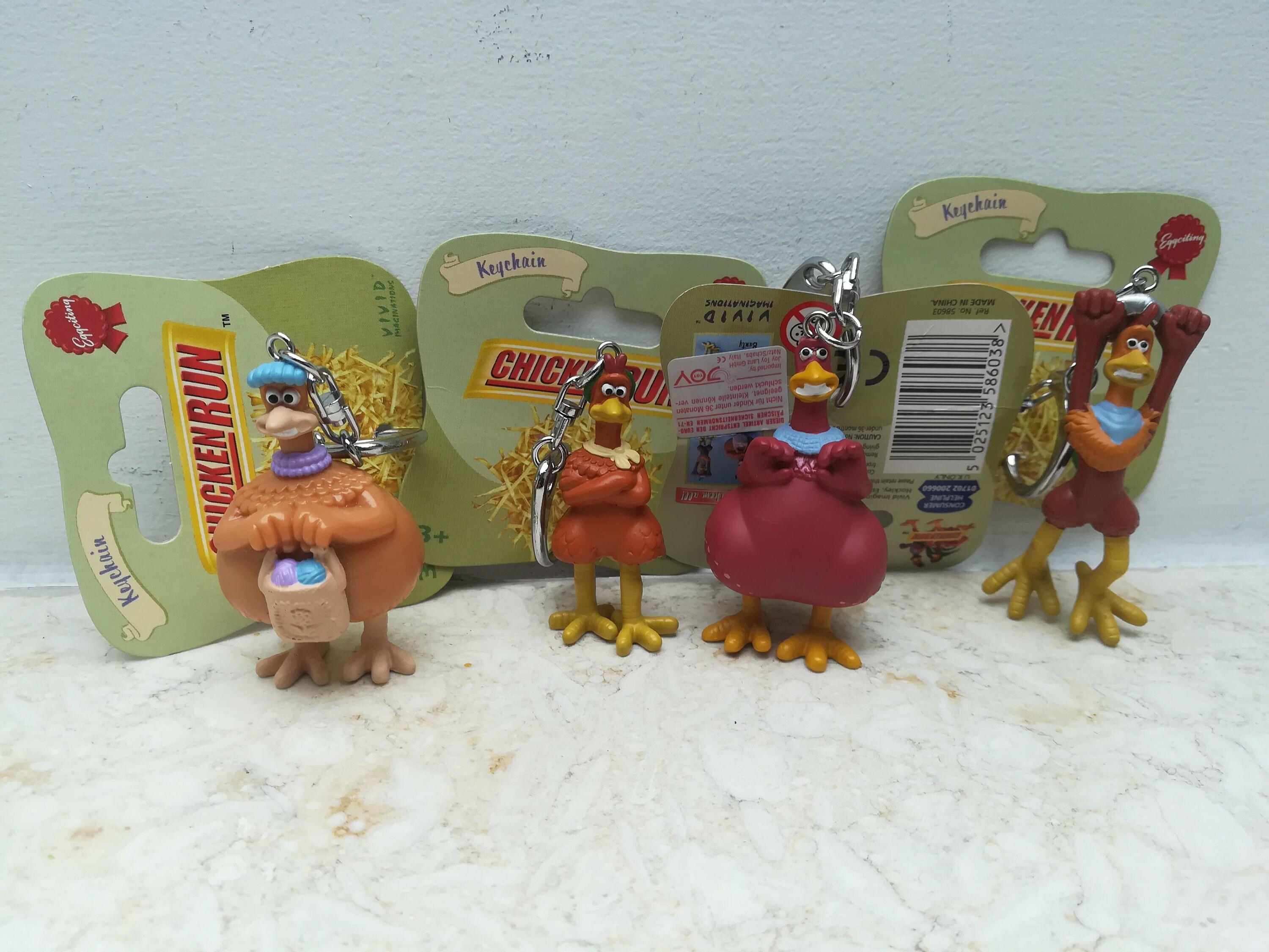Chicken Run 4x Keychain Keyring new with Tag Babs Rocky Ginger Etsy
