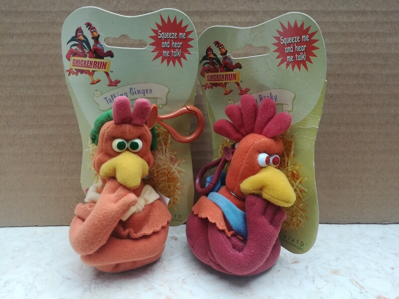 chicken-run-ginger-rocky-2-x-plush-mascot-new-with-tag-and-etsy