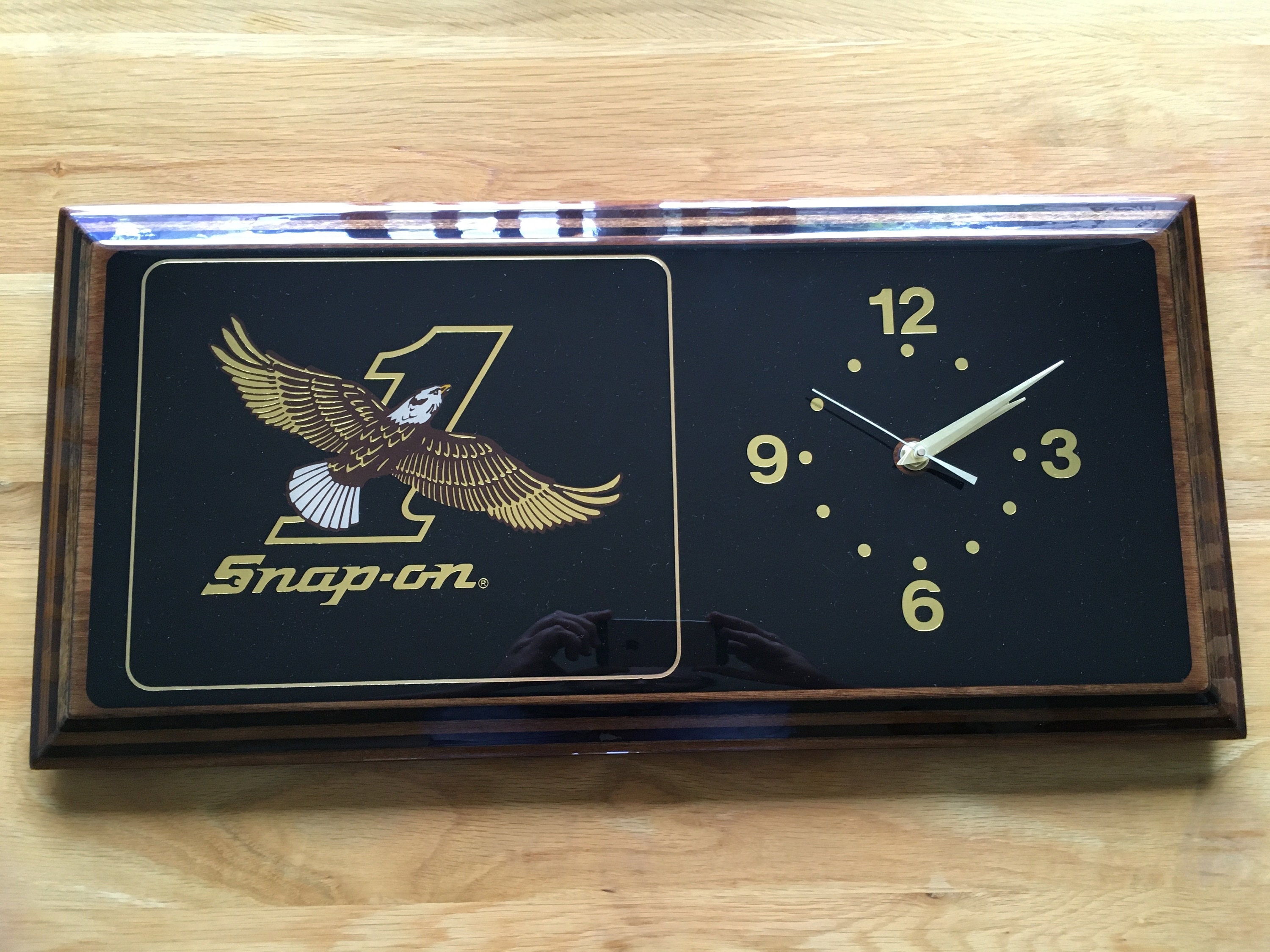 Snap On Eagle Wooden Wall Clock Etsy