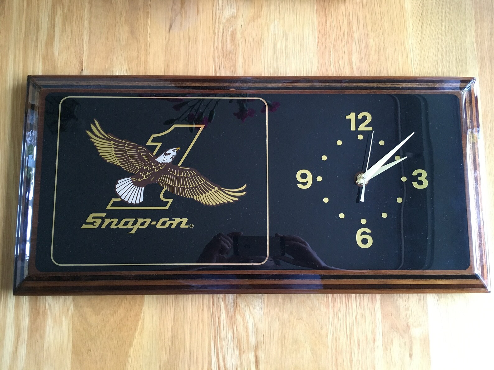 Snap On Eagle Wooden Wall Clock Etsy