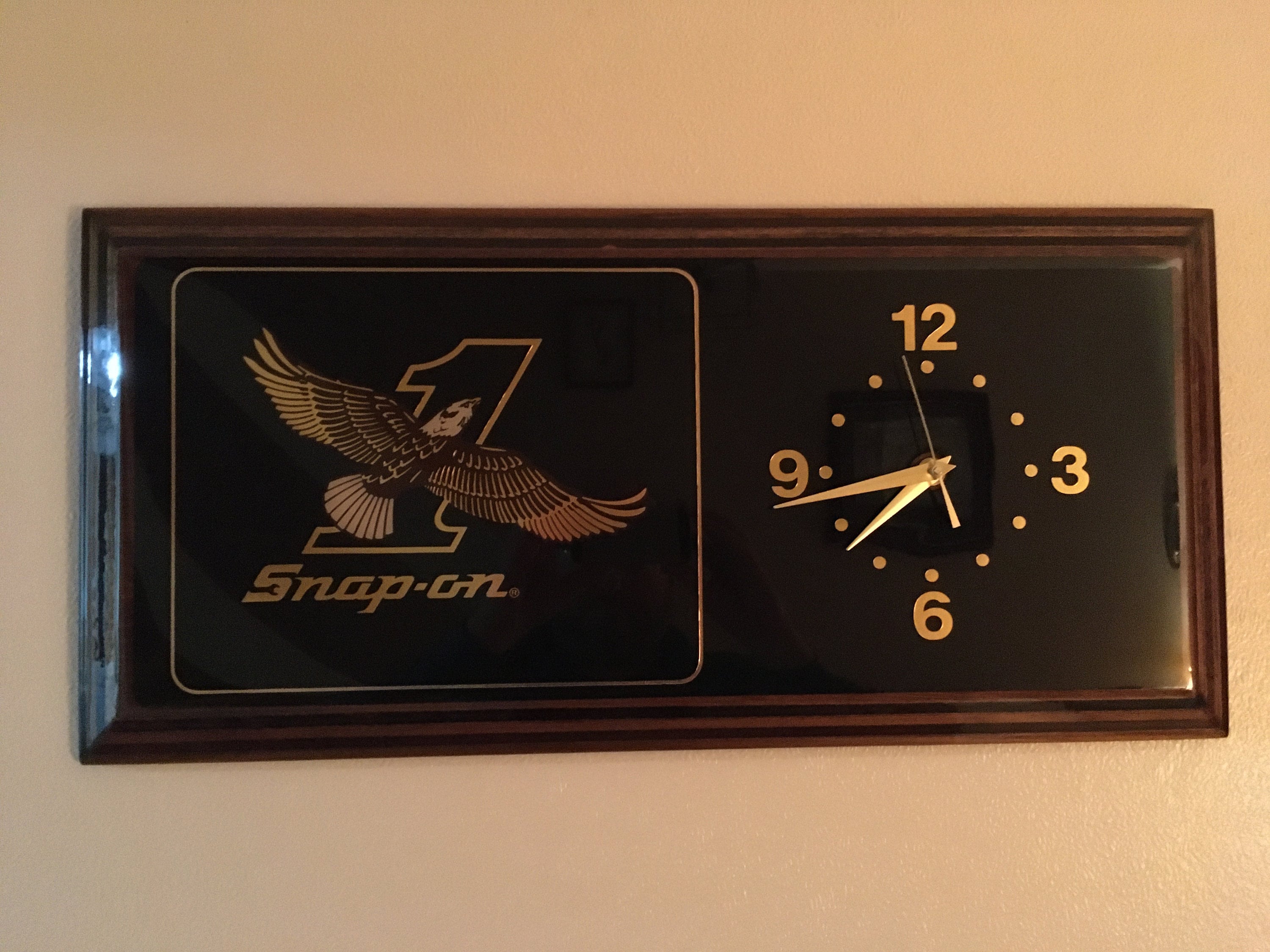 Snap On Eagle Wooden Wall Clock Etsy