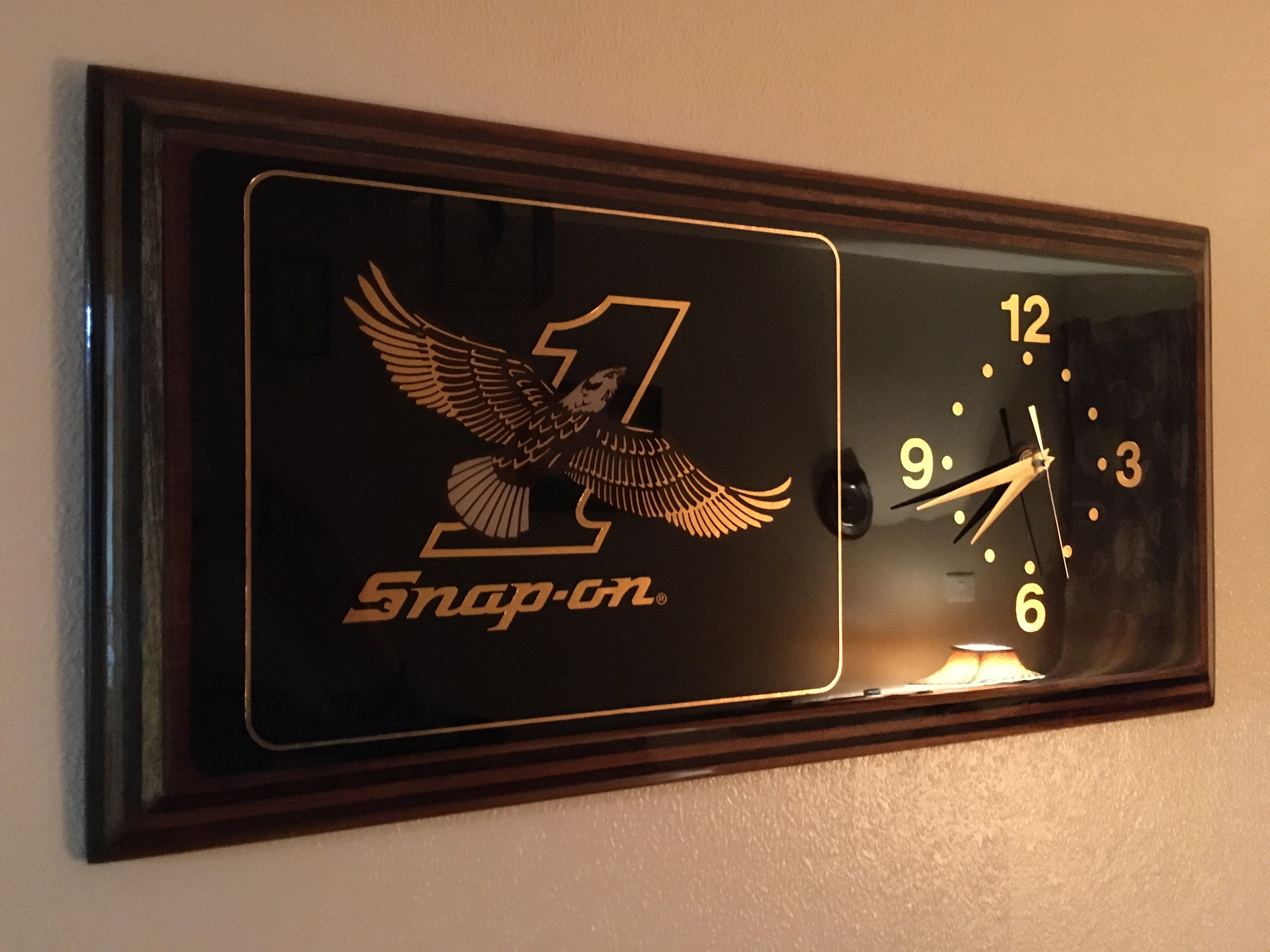 Snap On Eagle Wooden Wall Clock Etsy
