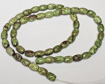 27.6-gram rare GASPEITE beads about 16-inch strand NATURAL colored stone from Australia