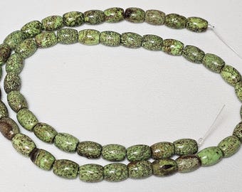 27.81-gram rare GASPEITE beads about 16-inch strand NATURAL colored stone from Australia